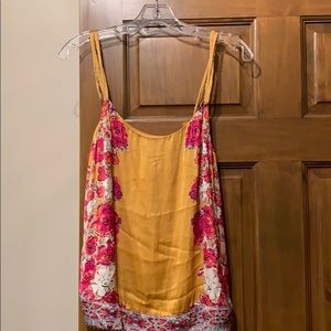 Free People a Floral Tank Top
